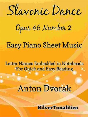 cover image of Slavonic Dance Opus 46 Number 1 Easy Piano Sheet Music